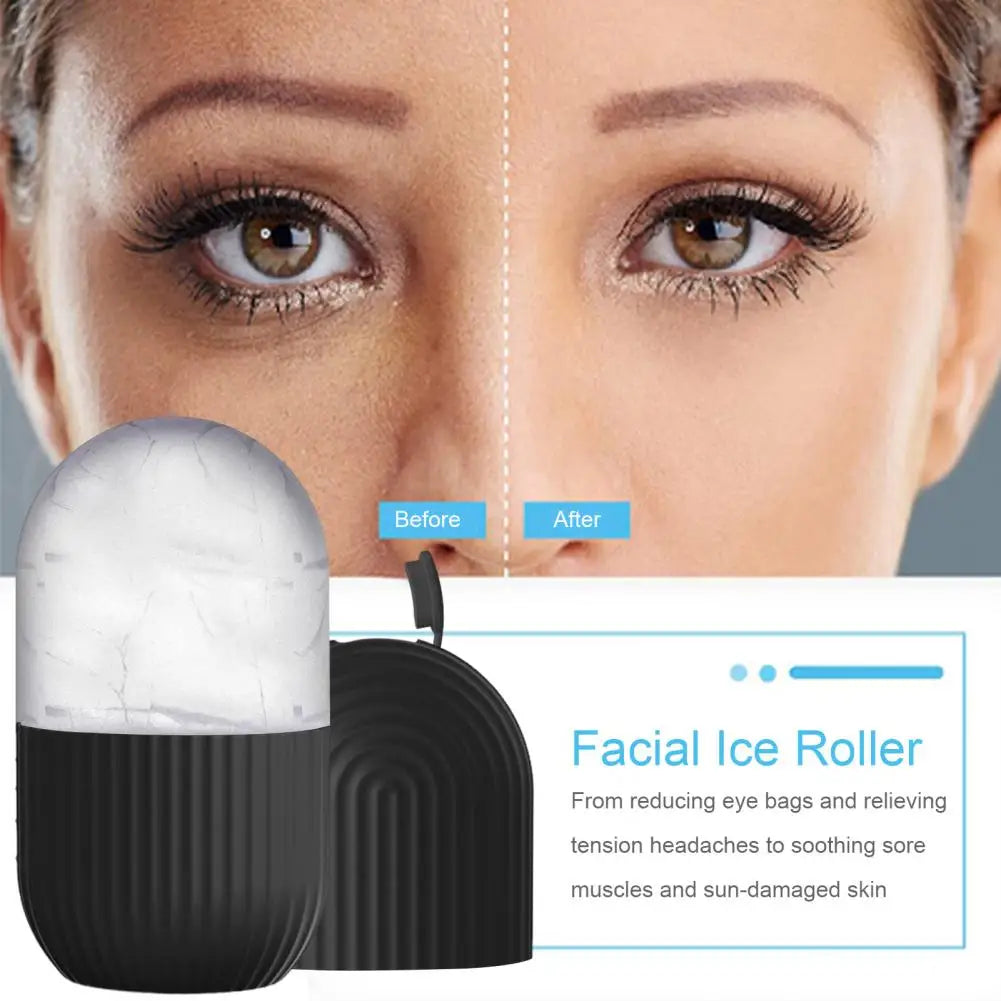 Ice Roller Reusable Puffy Eyes Roller Face Beauty Massage Ice Mold Pore Contraction Skin Cooling Roller for Skin Cares
