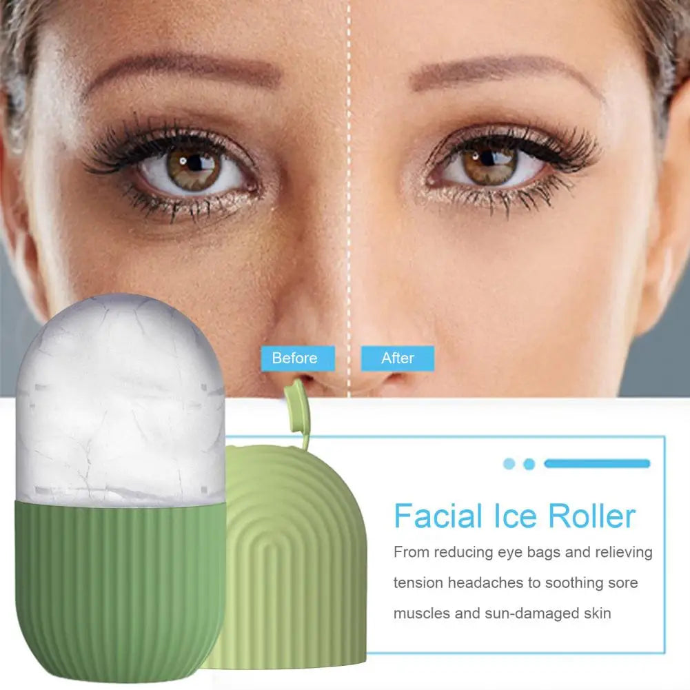 Ice Roller Reusable Puffy Eyes Roller Face Beauty Massage Ice Mold Pore Contraction Skin Cooling Roller for Skin Cares