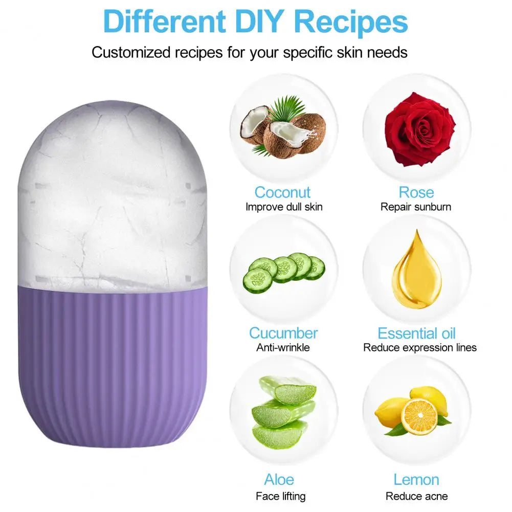 Ice Roller Reusable Puffy Eyes Roller Face Beauty Massage Ice Mold Pore Contraction Skin Cooling Roller for Skin Cares