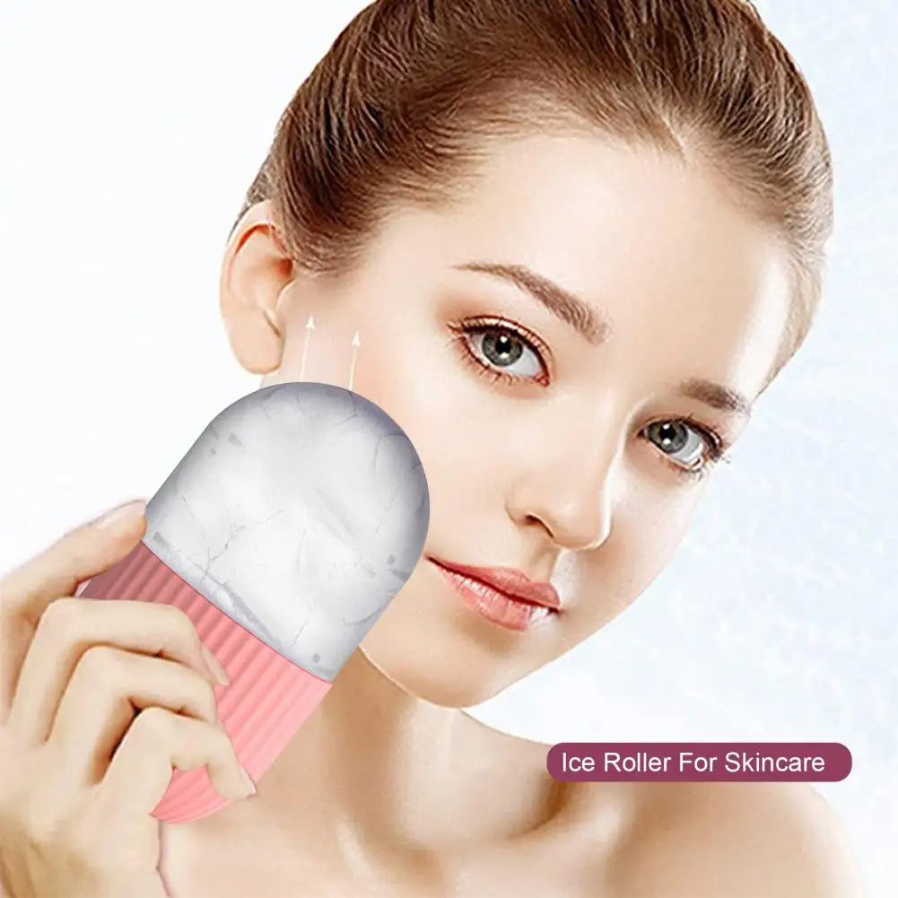 Ice Roller Reusable Puffy Eyes Roller Face Beauty Massage Ice Mold Pore Contraction Skin Cooling Roller for Skin Cares