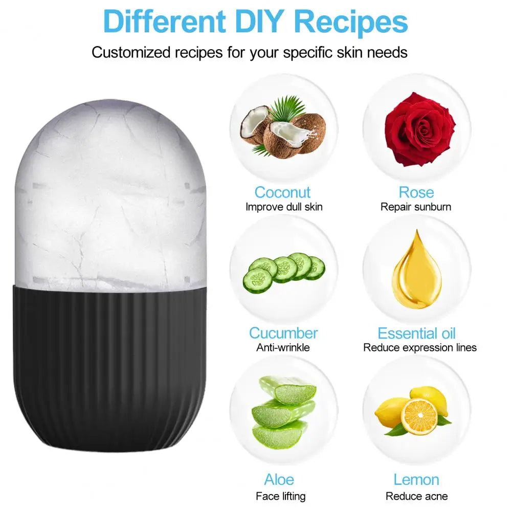 Ice Roller Reusable Puffy Eyes Roller Face Beauty Massage Ice Mold Pore Contraction Skin Cooling Roller for Skin Cares