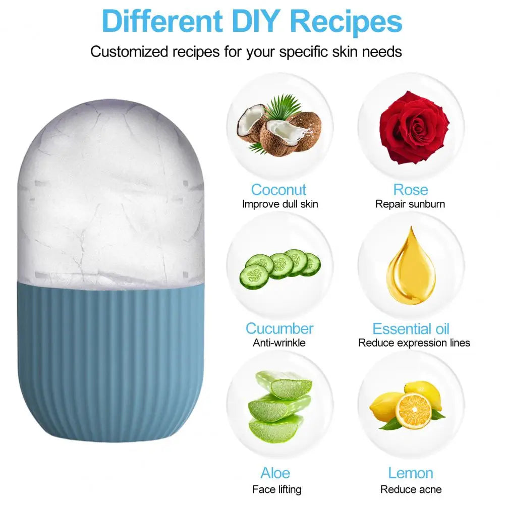 Ice Roller Reusable Puffy Eyes Roller Face Beauty Massage Ice Mold Pore Contraction Skin Cooling Roller for Skin Cares