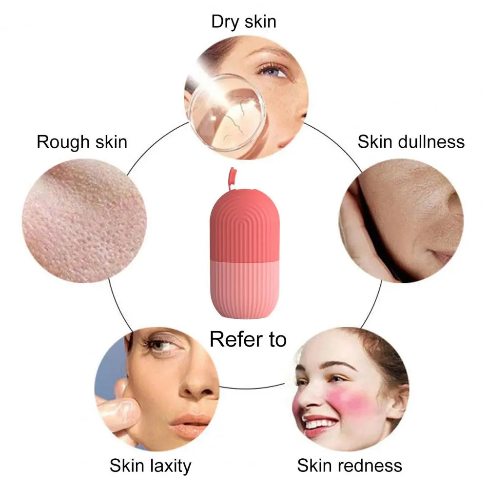 Ice Roller Reusable Puffy Eyes Roller Face Beauty Massage Ice Mold Pore Contraction Skin Cooling Roller for Skin Cares