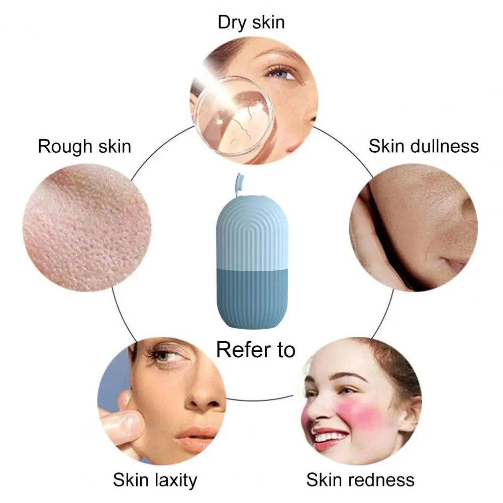 Ice Roller Reusable Puffy Eyes Roller Face Beauty Massage Ice Mold Pore Contraction Skin Cooling Roller for Skin Cares