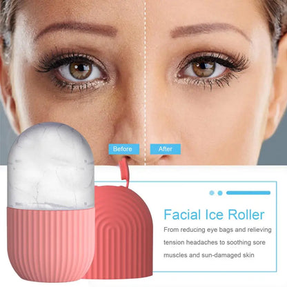 Ice Roller Reusable Puffy Eyes Roller Face Beauty Massage Ice Mold Pore Contraction Skin Cooling Roller for Skin Cares